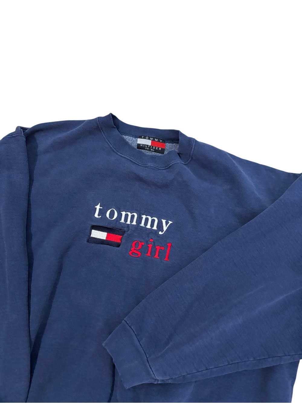 VTG Tommy Hilfiger Tommy Girl Crewneck Sweatshirt Womens XL 90s Heavyweight